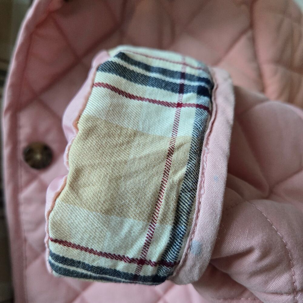 Hope & Henry Girl Quilted Barn Jacket Pink & Plaid Size Large EUC Preppy Classic - Picture 14 of 15